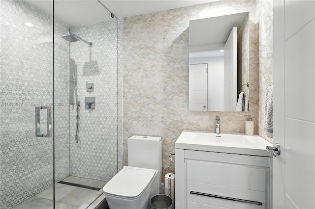 1435 Brickell Ave Unit 3512, Miami, FL 33131 - bathroom with a shower stall and vanity
