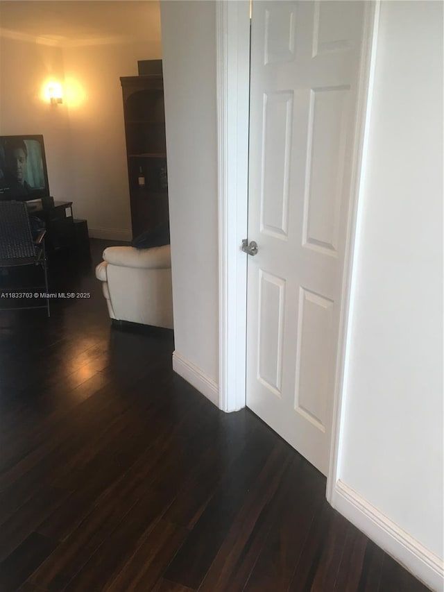 1750 NE 115th St Unit 608, Miami, FL 33181 - hallway with dark wood finished floors