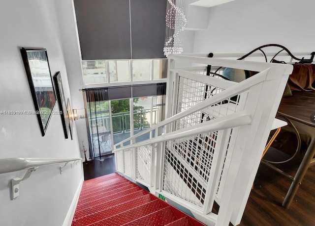 244 Biscayne Blvd Unit 440, Miami, FL 33132 - staircase with wood finished floors