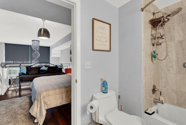 244 Biscayne Blvd Unit 440, Miami, FL 33132 - full bath featuring ensuite bathroom,  shower combination, and wood finished floors