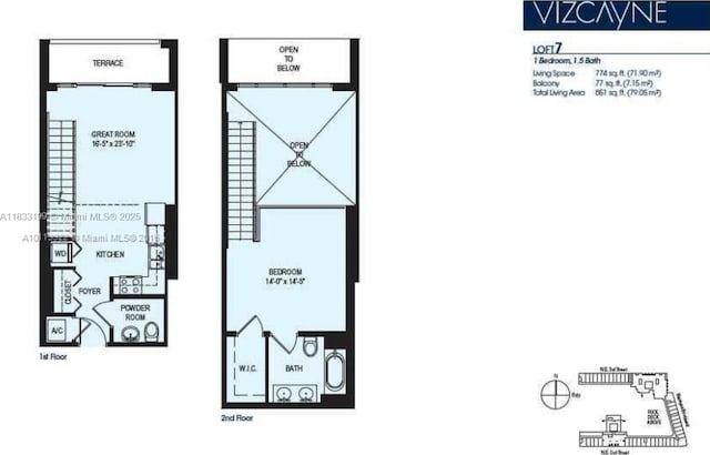 244 Biscayne Blvd Unit 440, Miami, FL 33132 - view of floor plan / room layout