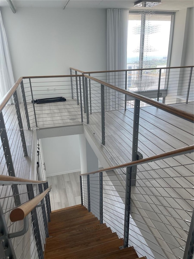 690 SW 1st Ct Unit 19, Miami, FL 33130 - stairway with wood finished floors