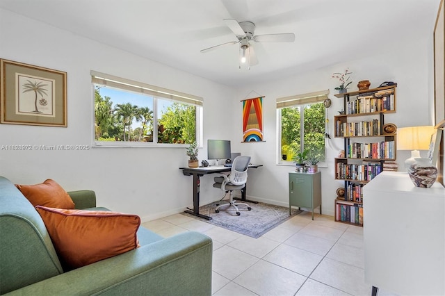 220 NW 35th Ct, Oakland Park, FL 33309 - office space featuring ceiling fan and light tile patterned floors