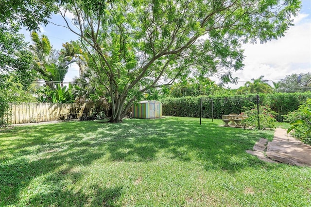 220 NW 35th Ct, Oakland Park, FL 33309 - fenced backyard with a storage shed