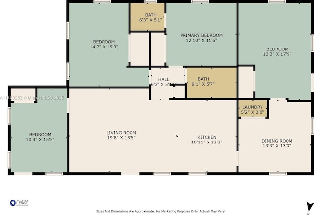 8224 NW 1st Pl, Miami, FL 33150 - view of floor plan / room layout