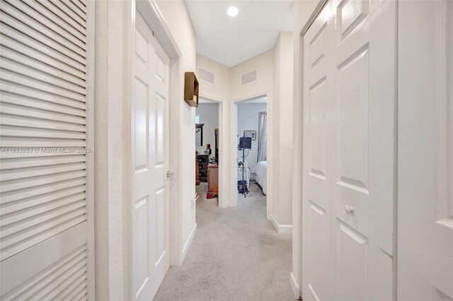 3777 SE 1st St, Homestead, FL 33033 - corridor with light carpet and baseboards