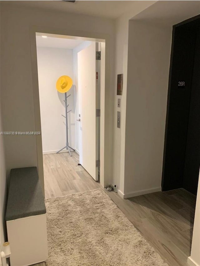801 S Miami Ave Unit 2609, Miami, FL 33130 - corridor featuring wood finished floors and baseboards
