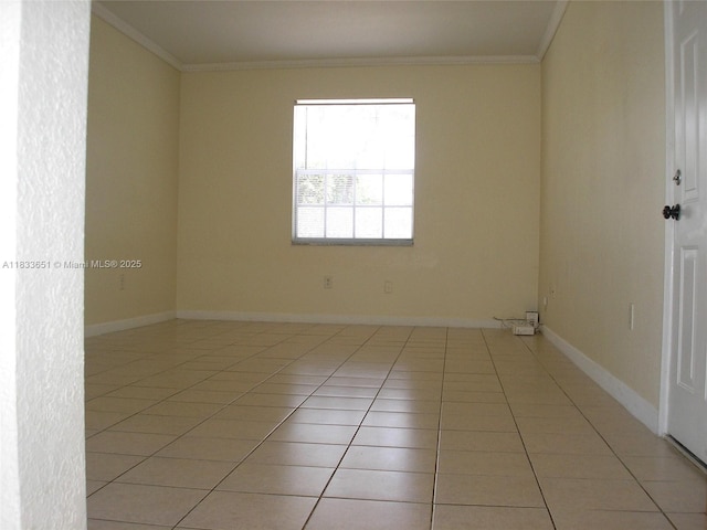 12846 SW 135th St, Miami, FL 33186 - spare room featuring crown molding and light tile patterned flooring