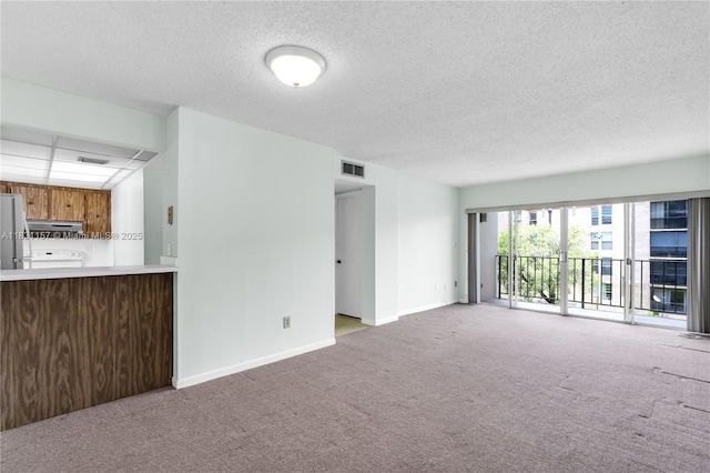 8895 Fontainebleau Blvd Unit 301, Miami, FL 33172 - unfurnished living room with carpet and a textured ceiling