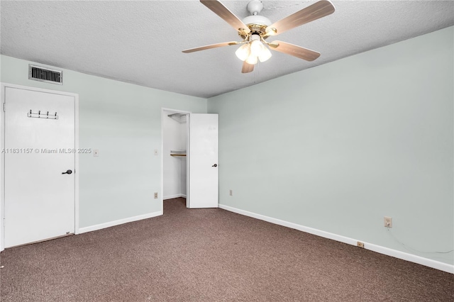 8895 Fontainebleau Blvd Unit 301, Miami, FL 33172 - unfurnished bedroom featuring carpet floors, a textured ceiling, and a ceiling fan