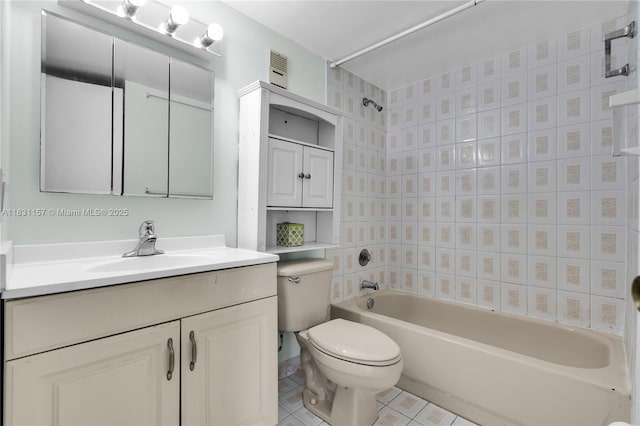 8895 Fontainebleau Blvd Unit 301, Miami, FL 33172 - bathroom with tile patterned floors, vanity, and washtub / shower combination