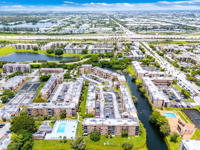 8895 Fontainebleau Blvd Unit 301, Miami, FL 33172 - aerial view of property and surrounding area with a nearby body of water