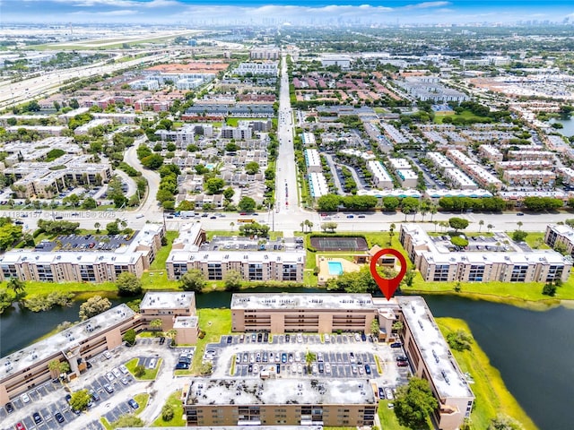 8895 Fontainebleau Blvd Unit 301, Miami, FL 33172 - aerial view of property and surrounding area featuring a large body of water