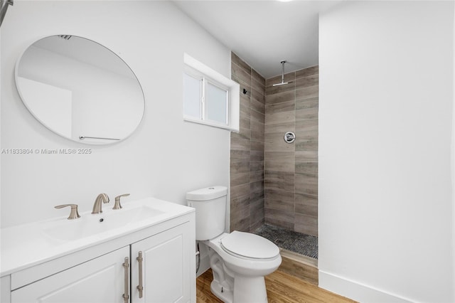 2050 NW 30th Ave, Fort Lauderdale, FL 33311 - full bathroom with wood finished floors, tiled shower, and vanity