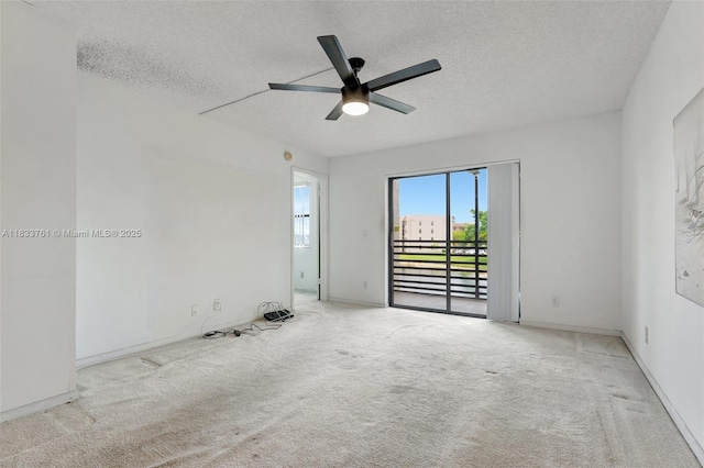 10304 Sunrise Lakes Blvd Unit 209, Sunrise, FL 33322 - carpeted empty room with ceiling fan and a textured ceiling