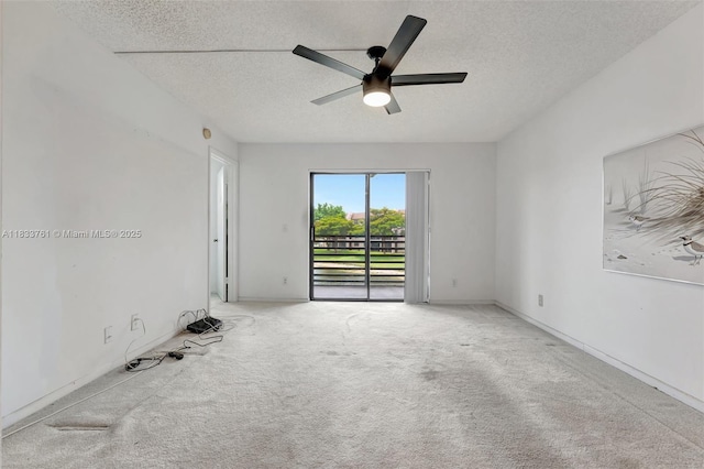 10304 Sunrise Lakes Blvd Unit 209, Sunrise, FL 33322 - empty room featuring carpet flooring, a ceiling fan, and a textured ceiling