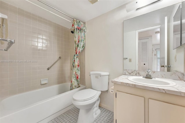 10304 Sunrise Lakes Blvd Unit 209, Sunrise, FL 33322 - full bathroom featuring vanity, shower / bath combo, and tile patterned flooring