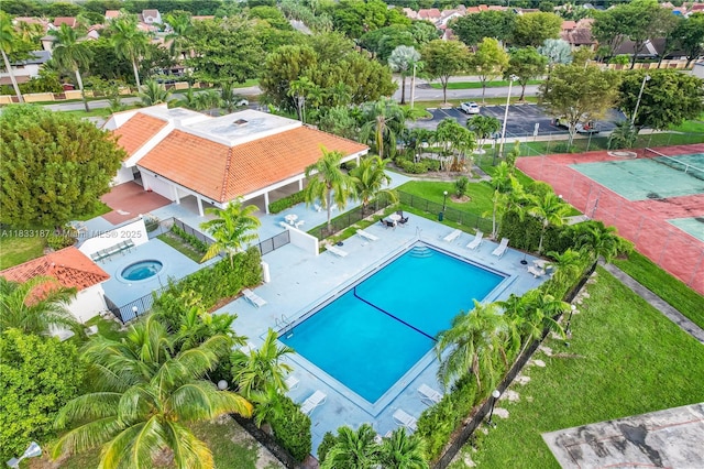 6514 SW 128th Pl Unit 6514, Miami, FL 33183 - aerial view of a pool area