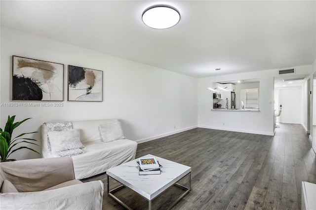 37 Seville Cir Unit 1-50, Davie, FL 33324 - living area with dark wood-style floors