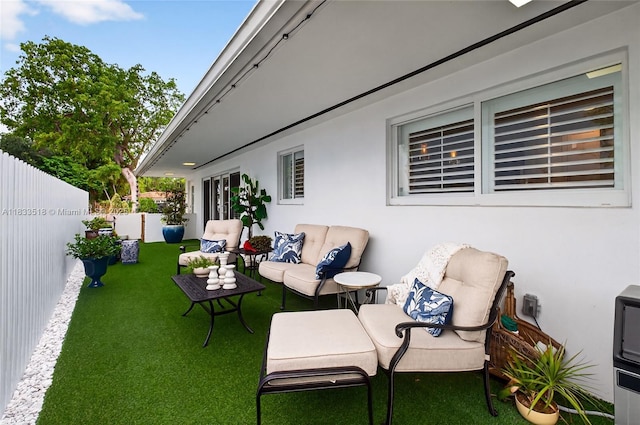 240 NE 97th St, Miami Shores, FL 33138 - view of patio / terrace featuring outdoor lounge area