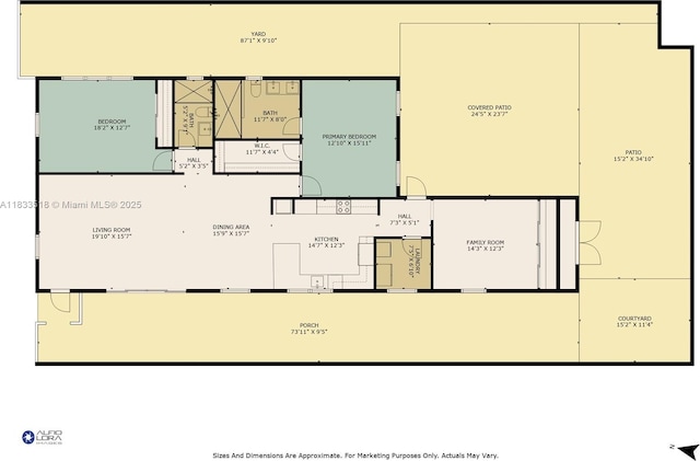 240 NE 97th St, Miami Shores, FL 33138 - view of home floor plan