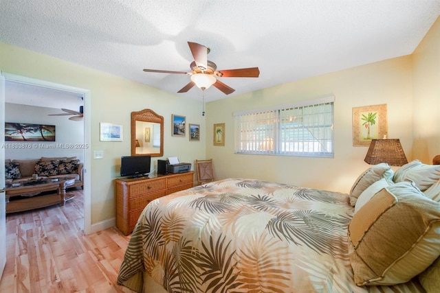 841 Meadowlark Ln, Delray Beach, FL 33445 - bedroom with light wood-style floors and a ceiling fan