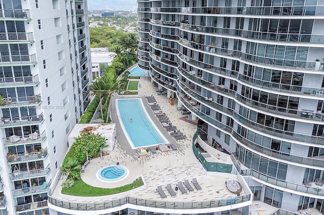 488 NE 18th St Unit 1503, Miami, FL 33132 - view of urban area with a pool and apartment complex