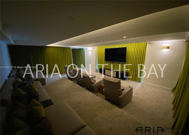 488 NE 18th St Unit 1503, Miami, FL 33132 - carpeted cinema featuring baseboards