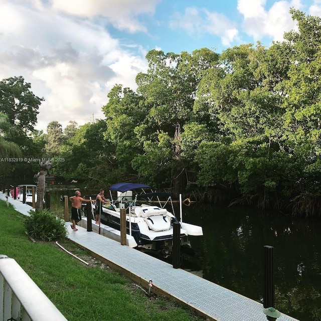 1860 Venice Park Dr Unit 110, North Miami, FL 33181 - dock area featuring a water view