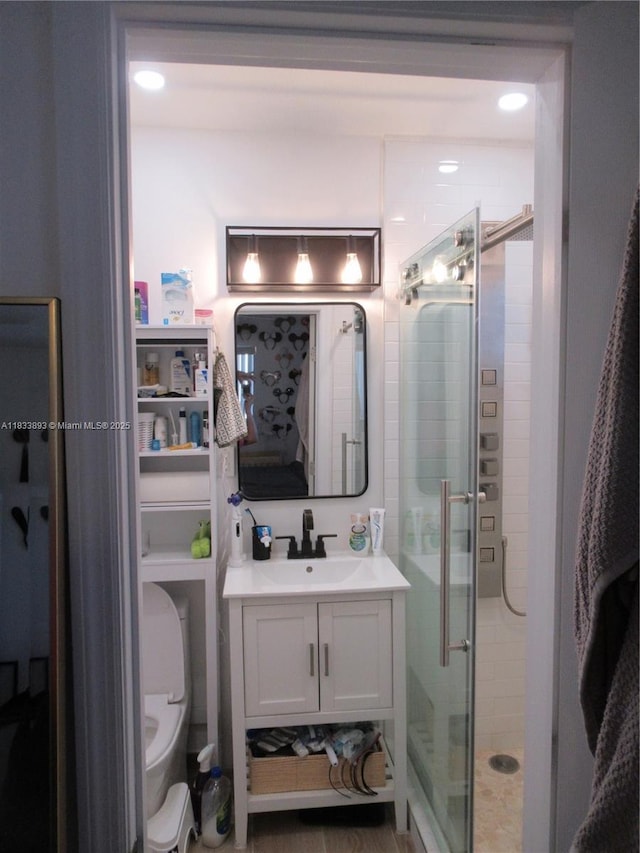 6910 SW 26th Ct, Miramar, FL 33023 - bathroom featuring vanity and a stall shower