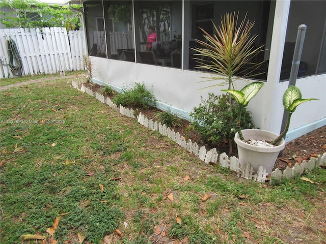 6910 SW 26th Ct, Miramar, FL 33023 - view of yard with a sunroom