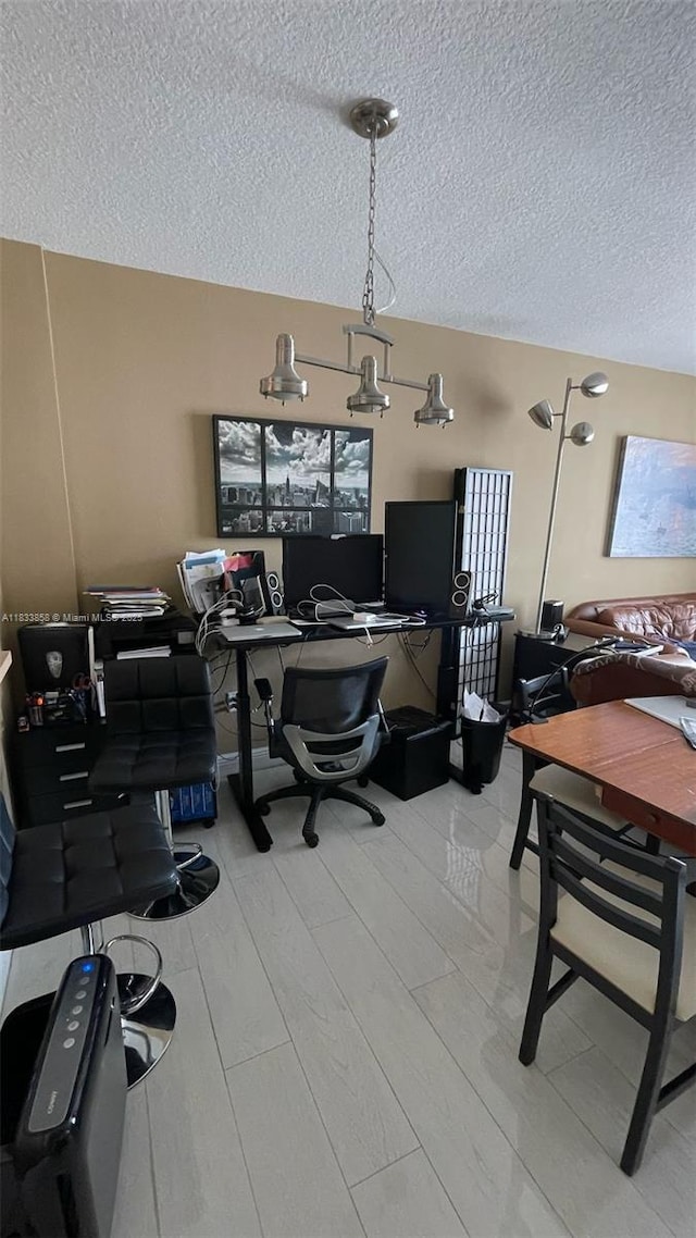 1250 S Miami Ave Unit 1209, Miami, FL 33130 - office area with a textured ceiling