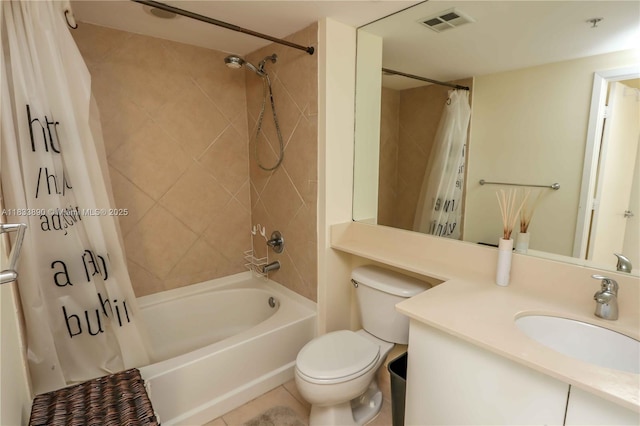 325 S Biscayne Blvd Unit 3918, Miami, FL 33131 - full bath with shower / bath combo with shower curtain, vanity, and tile patterned floors