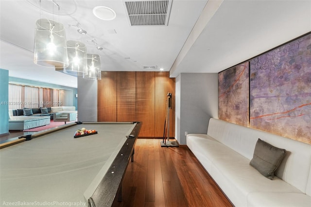 325 S Biscayne Blvd Unit 3918, Miami, FL 33131 - game room featuring wood-type flooring and pool table