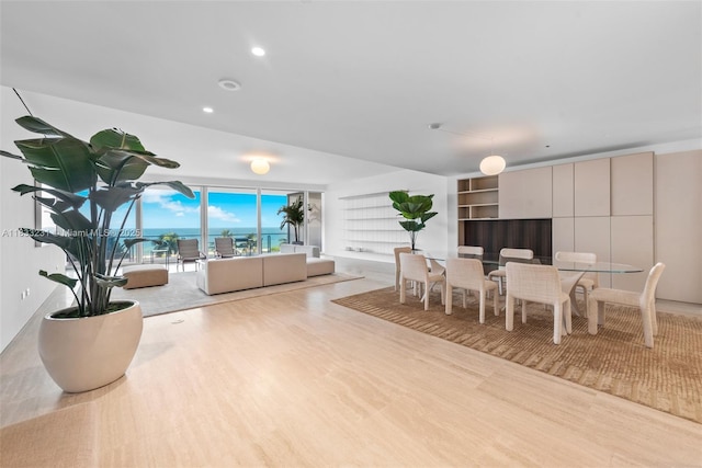 9001 Collins Ave Unit S-305, Surfside, FL 33154 - dining area with wood finished floors and recessed lighting