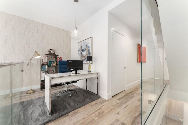 455 NE 39th St Unit 105, Miami, FL 33137 - home office with wood finished floors and baseboards