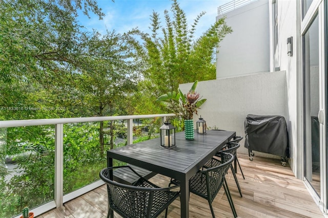 455 NE 39th St Unit 105, Miami, FL 33137 - balcony with a grill and outdoor dining space