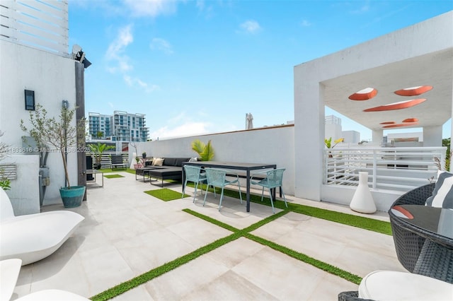 455 NE 39th St Unit 105, Miami, FL 33137 - patio / terrace featuring an outdoor hangout area and outdoor dining area