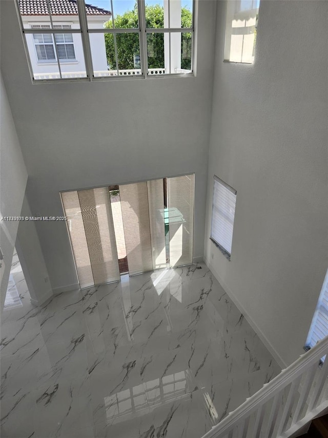 8465 NW 108th Path, Doral, FL 33178 - stairway featuring marble finish floors and a high ceiling