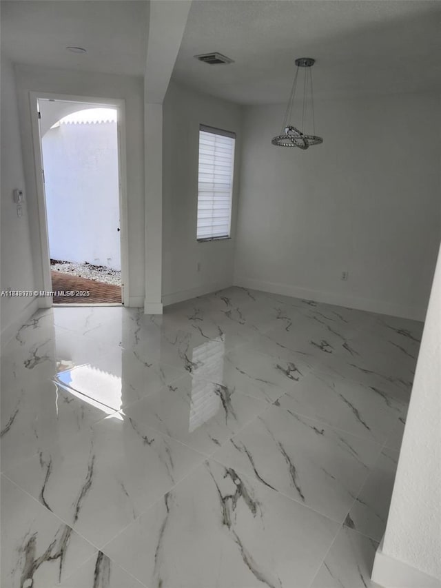 8465 NW 108th Path, Doral, FL 33178 - unfurnished dining area with marble finish flooring