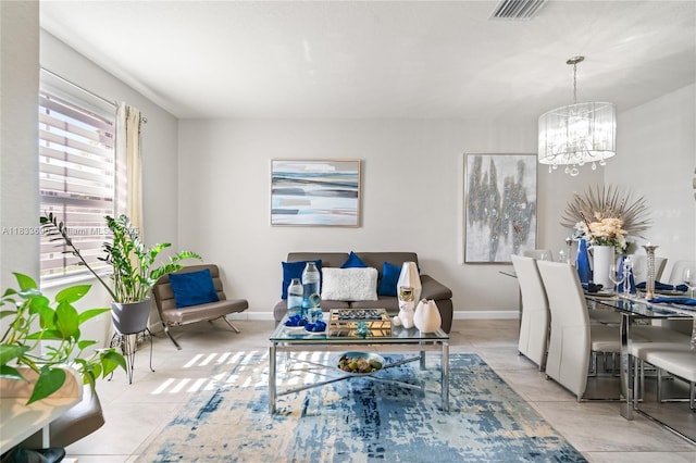 10468 W 33rd Ln, Hialeah, FL 33018 - living area with a chandelier and baseboards