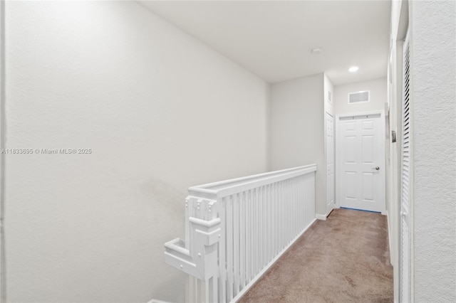 10468 W 33rd Ln, Hialeah, FL 33018 - corridor featuring carpet floors, an upstairs landing, and recessed lighting