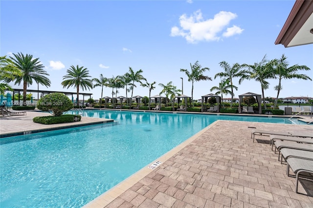 10468 W 33rd Ln, Hialeah, FL 33018 - community pool featuring a gazebo and a patio area