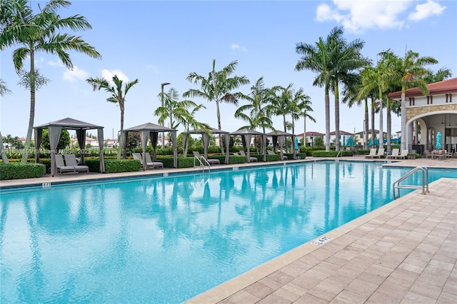 10468 W 33rd Ln, Hialeah, FL 33018 - community pool featuring a gazebo and a patio area