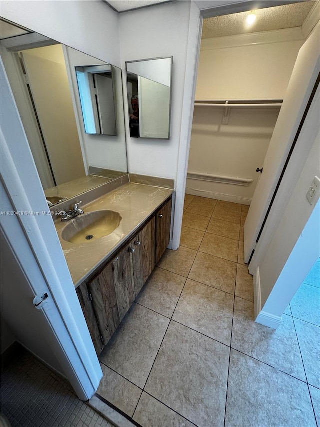 10875 SW 112th Ave Unit 206, Miami, FL 33176 - bathroom with a walk in closet, vanity, and tile patterned flooring