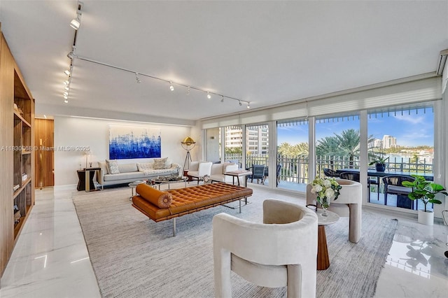 2 Grove Isle Dr Unit B410, Miami, FL 33133 - living area featuring rail lighting