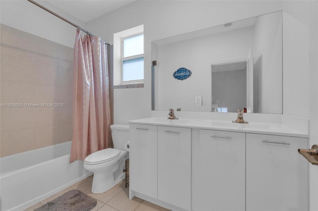 2409 NW 131st Cir, Miami, FL 33167 - bathroom featuring vanity, shower / bath combo, and tile patterned floors