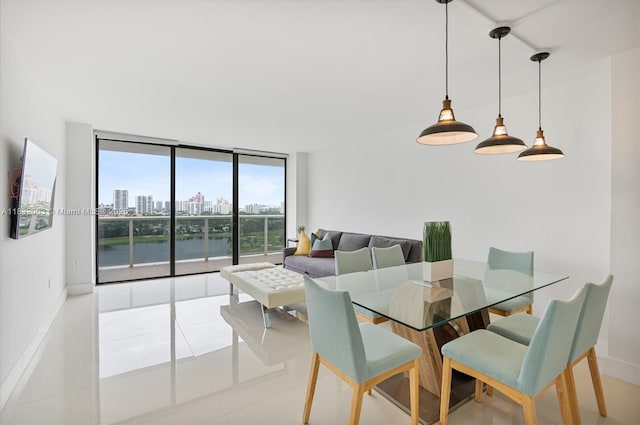 3675 N Country Club Dr Unit 1705, Aventura, FL 33180 - tiled dining area with expansive windows and a skyline view