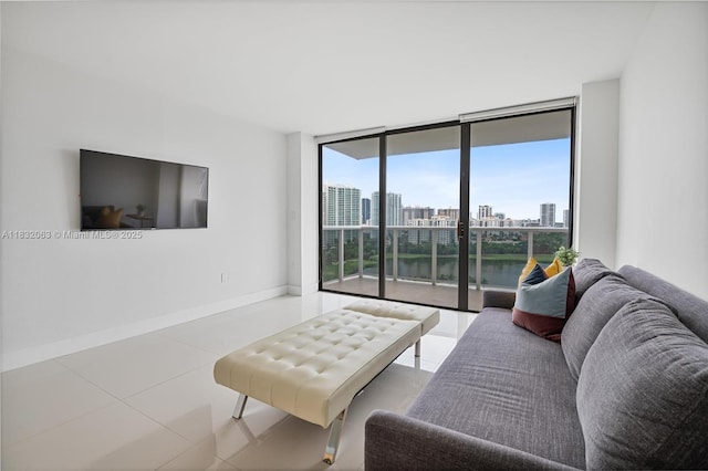 3675 N Country Club Dr Unit 1705, Aventura, FL 33180 - living room with expansive windows and a water view