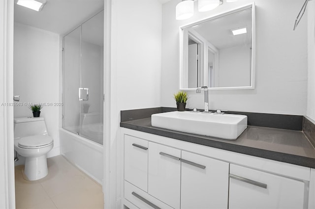3675 N Country Club Dr Unit 1705, Aventura, FL 33180 - full bath featuring vanity, shower / bath combination with glass door, and tile patterned flooring